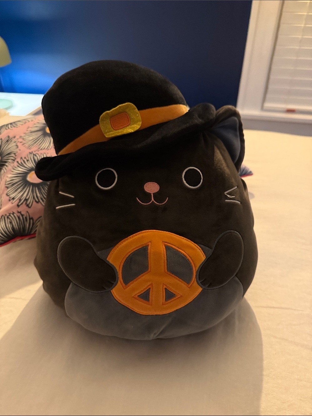 Squishmallows Black Plush with Colorful Logo Tag